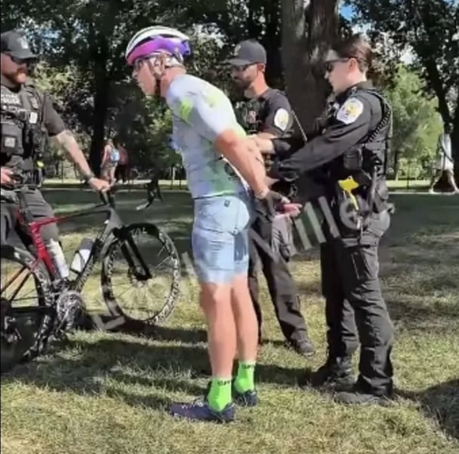 US OLYMPIAN ARRESTED FOR ALLEGED VANDALISM AT REFLECTING POOL SPEAKS OUT